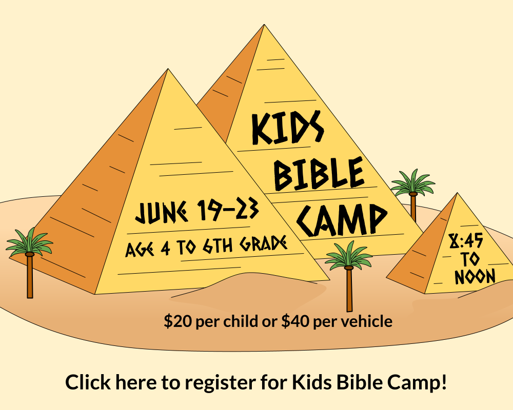 Click to Register for Kids Bible Camp